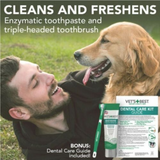 Vet's Best Dental Care Kit - Toothbrush + Toothpaste