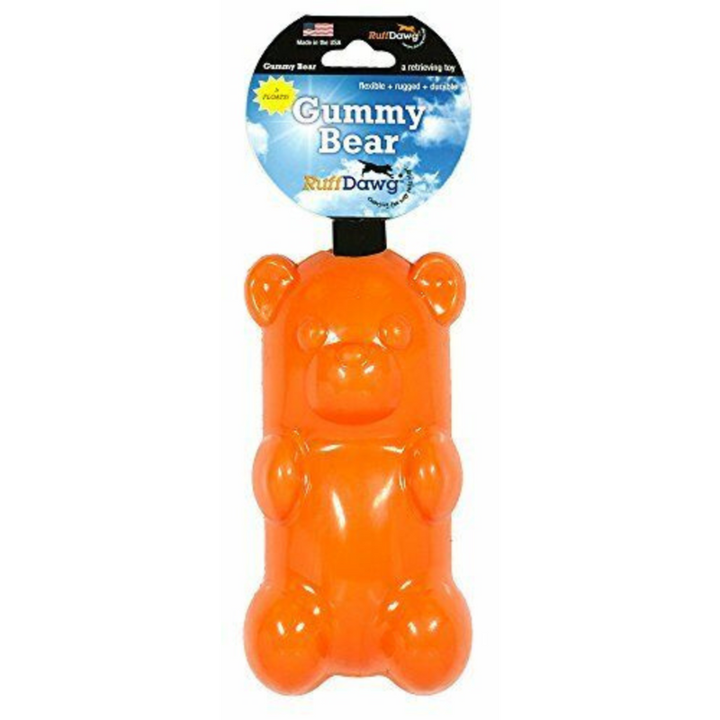 Ruff Dawg Gummy Bear Rubber Dog Toy Assorted Neon Colors