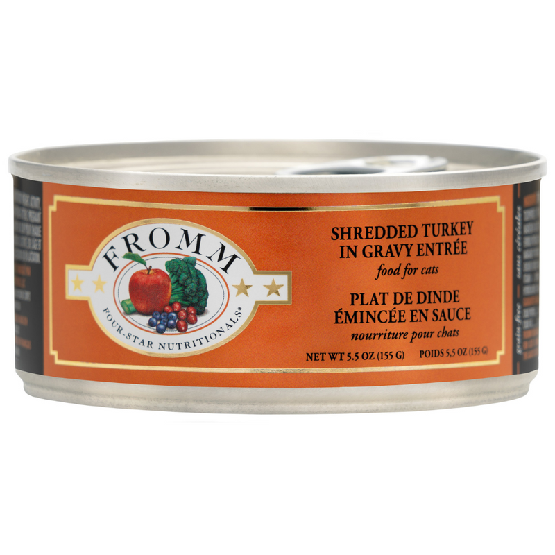 Fromm Four Star Canned Cat Food Shredded Turkey, 5.5 Oz