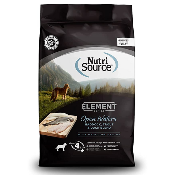 Nutri Source Element Series - Open Waters (Haddock, Trout, & Duck High Animal Protein Blend) 12lbs