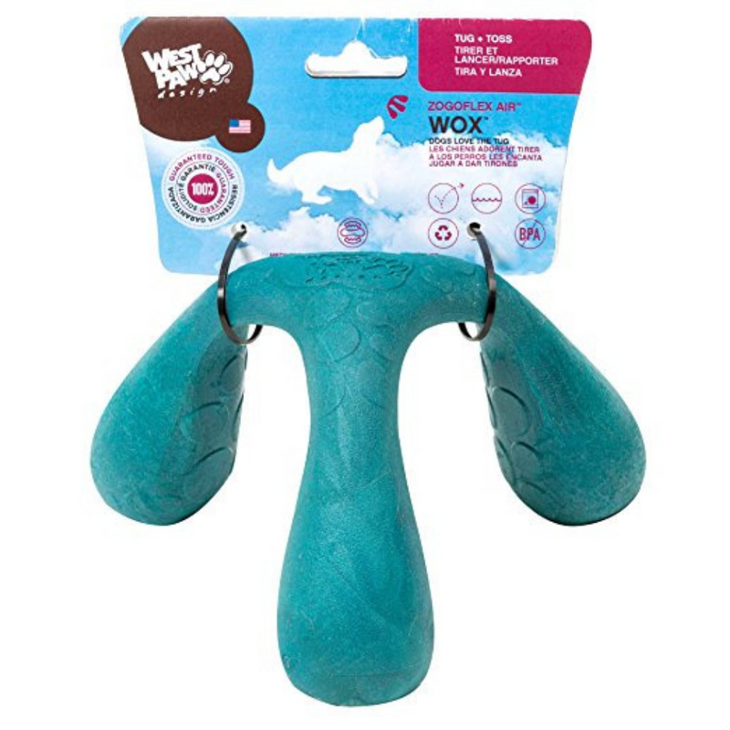 West Paw Zogoflex Air Wox Large 4" Dog Toy, Peacock