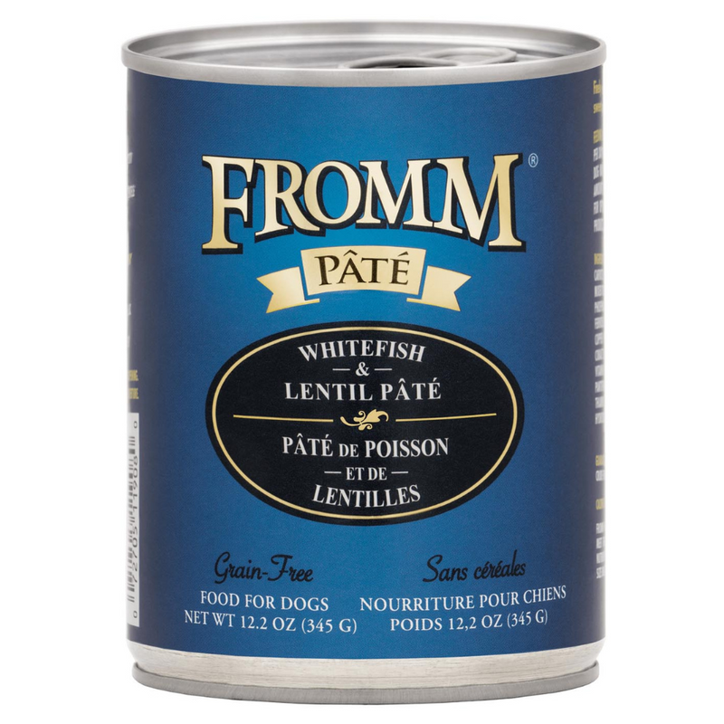 Fromm Gold Whitefish & Lentil Pate Canned Dog Food, 12.2oz