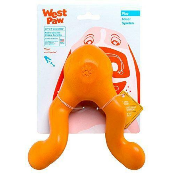 West Paw Zogoflex Tizzi Dog Toy - Tangerine, Large