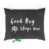 Pet Bed - Good Boy Sleeps Here (Dark Grey)