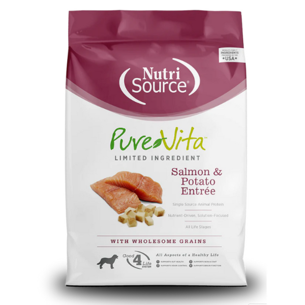 NutriSource Pure Vita Salmon & Potato Dry Dog Food, 5 Lb