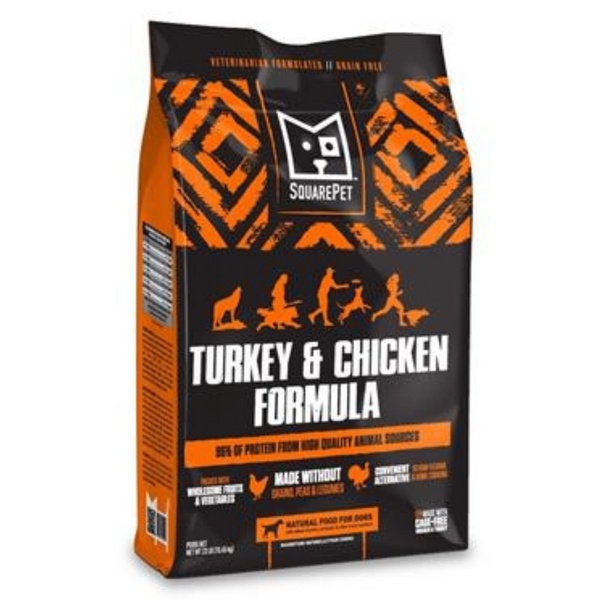 Squarepet Canine Turkey & Chicken Dry Dog Food, 4.4 Lb