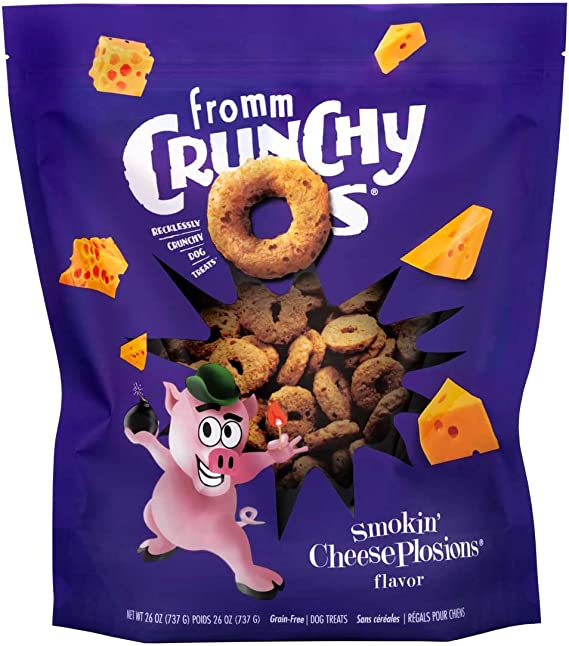 Fromm Dog Treat Crunchy O's Smokin Cheeseplosions 6 oz