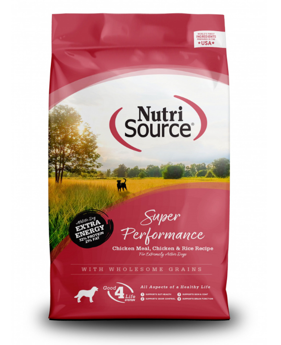 NutriSource Super Performance Chicken & Rice Dry Dog Food, 40-lb