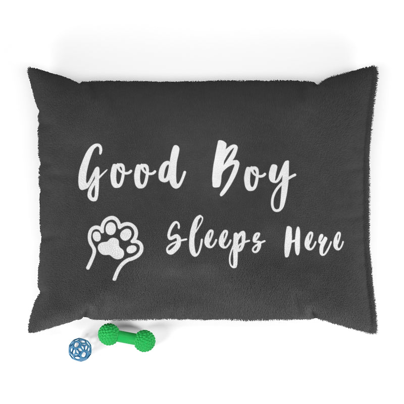 Pet Bed - Good Boy Sleeps Here (Dark Grey)