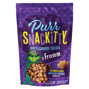 Purr Snackitty, Soft and savory, Salmon Flavor, by Fromm, 3 Oz
