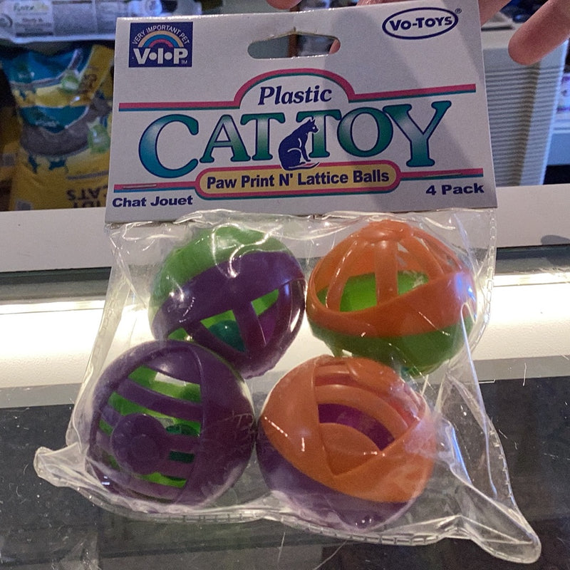 Plastic Cat Toy Balls ( 4 pack )